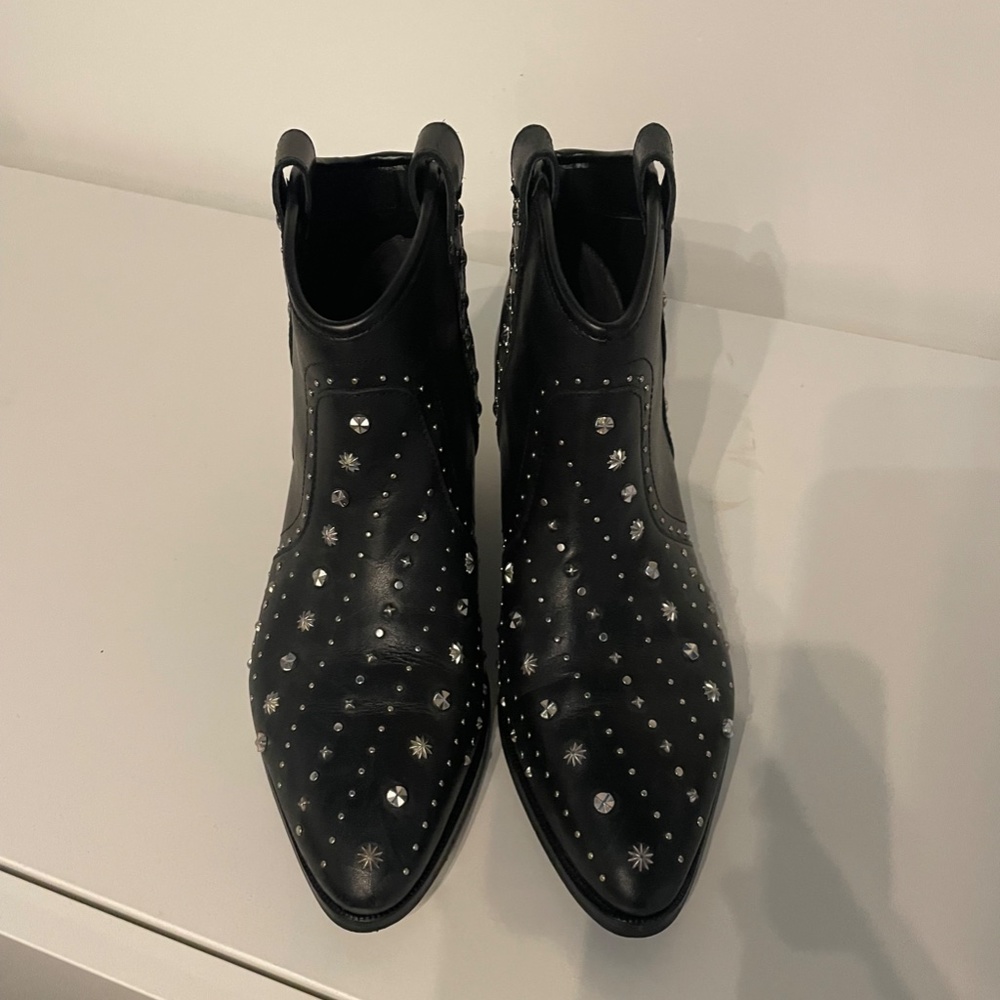 Sam Edelman Brian Western Studded Ankle Boots size 6.5 - only worn twice!